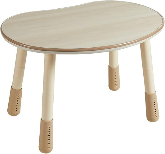 Children's Table, Height Adjustable Kids Play Table, Graffiti-Ready Kids Art Table. Suitable for Home & Kindergarten, Brown