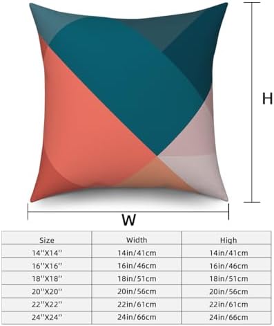 4 Pcs/Set Colorful Geometry Throw Pillow Covers Geometric Strip Moon Abstract Mid Century Minimalist Cushion Case for Outdoor Patio Furniture Couch Sofa Decor, 16"x16"