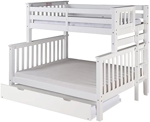 Camaflexi Santa Fe Mission Tall Bunk Bed End Ladder, Twin Over Full, White