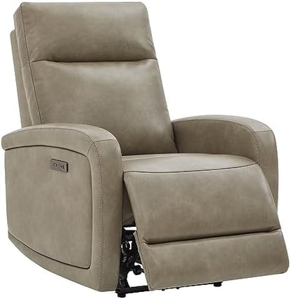 Watson & Whitely Zero Wall Recliners with Power Headrest, Faux Leather Grey