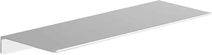 Danpoo 16 inch Floating Shelf for Wall Organizer & Storage, Display Shelf, Metal Wall Shelf for Bathroom, Living Room, Kitchen, Bedroom(Silver)