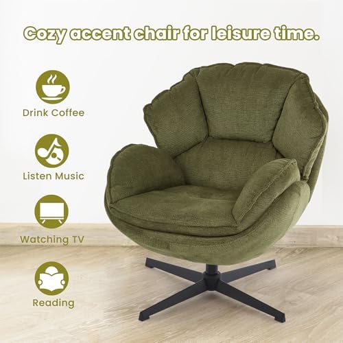 IWMH Swivel Accent Chair Set of 2,Upholstered Lounge Chair for Living Room