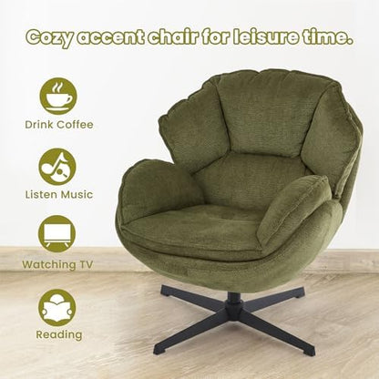IWMH Swivel Accent Chair Set of 2,Upholstered Lounge Chair for Living Room