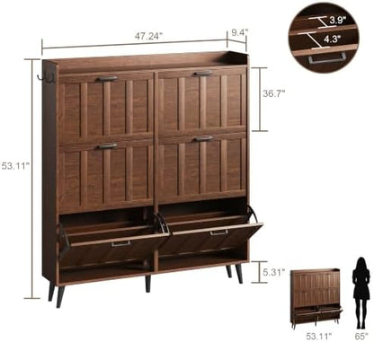 ChooChoo Shoe Storage Cabinet with 6 Flip Drawers