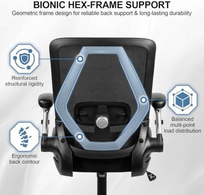 400lbs Big and Tall Office Chair,Ergonomic Heavy Duty Desk Chair,Black