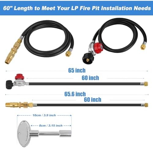 Skyflame LP Burner Connection Kit, Propane Fire Pit Replacement Parts
