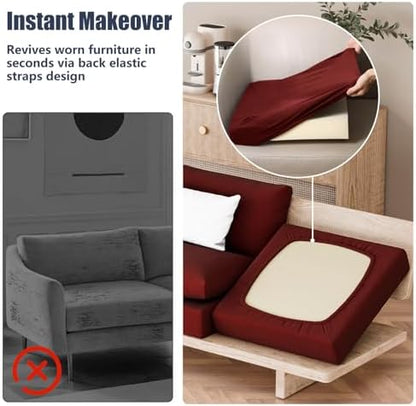 8Pcs Outdoor Cushion Covers, Stretch Patio Furniture Couch Chair Slipcovers