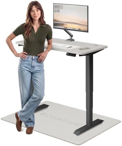 Desktronic HomePro Standing Desk 48x24 — Made in Europe, Ergonomic Sit Stand Home Office Desk, Electric Height Adjustable, Dual Motor, USB & USB-C Charging, Wobble-Free, Touchscreen, 3 Memory Presets