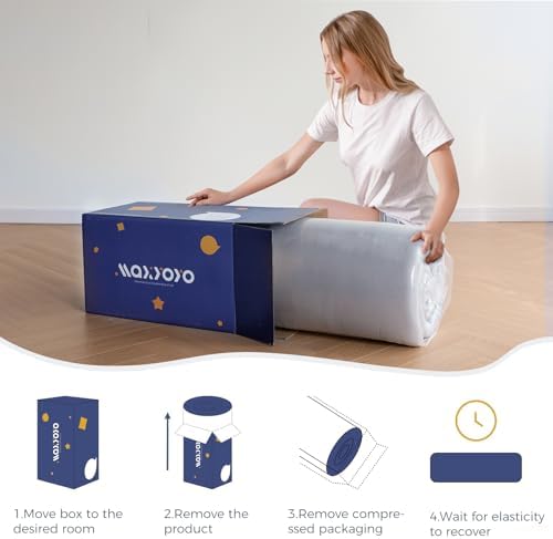 MAXYOYO Japanese Floor Mattress 4" Thick Full Size Foldable Futon Mattress