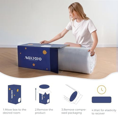 MAXYOYO Japanese Floor Mattress 4" Thick Full Size Foldable Futon Mattress
