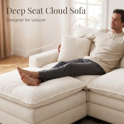 108 Inch Cloud Couch Sectional, U Shaped Modular Sectional Sofa
