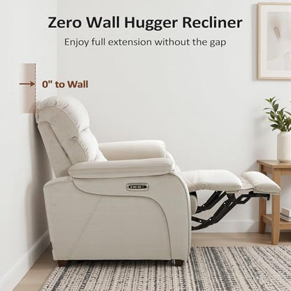 MCombo 73.8'' Zero Wall Hugger Power Recliner Sofa, ST258M2 (Beige)