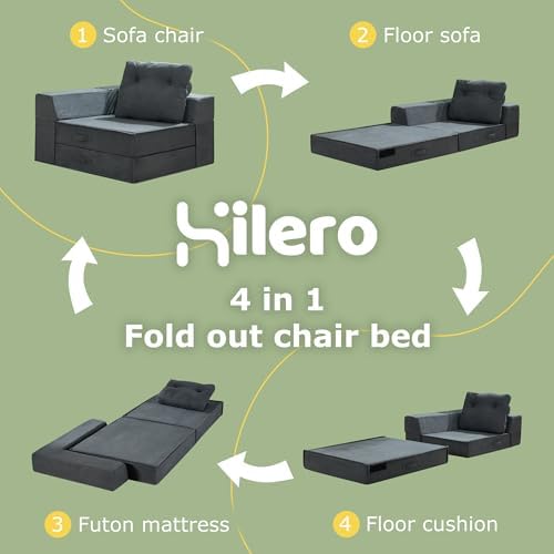 Folding Sofa Bed, Convertible Sleeper Chair Bed, Floor Sofa with Bag