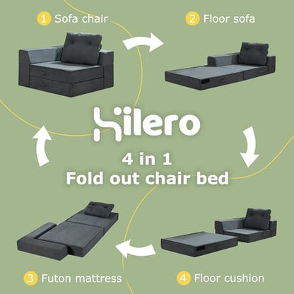 Folding Sofa Bed, Convertible Sleeper Chair Bed, Floor Sofa with Bag