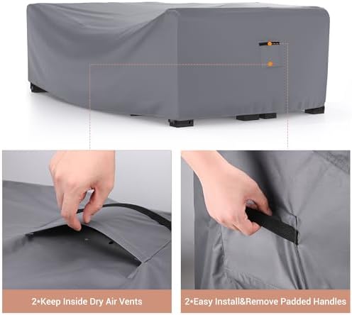 Outdoor Patio Furniture Covers Waterproof 90"Lx62"Wx28"H Grey