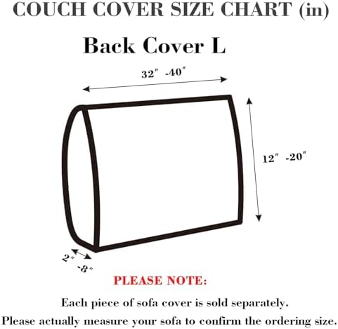 Sofa Covers Couch Covers for Sofa Pet Friendly Couch Cushion Covers Universal Sofa Covers Washable Stretch Slipcovers for Sectional Sofa (Texture Light Coffee,Back Cover L)