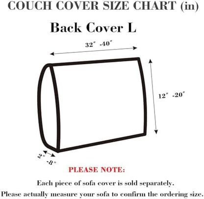 Sofa Covers Couch Covers for Sofa Pet Friendly Couch Cushion Covers Universal Sofa Covers Washable Stretch Slipcovers for Sectional Sofa (Texture Light Coffee,Back Cover L)