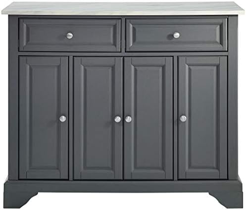 Crosley Furniture Avery Kitchen Island, Storage Shelves