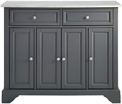 Crosley Furniture Avery Kitchen Island, Storage Shelves