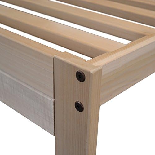 KD Frames Charleston Twin Wood Platform Bed, Picket Headboard, Made in USA