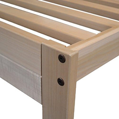 KD Frames Charleston Twin Wood Platform Bed, Picket Headboard, Made in USA
