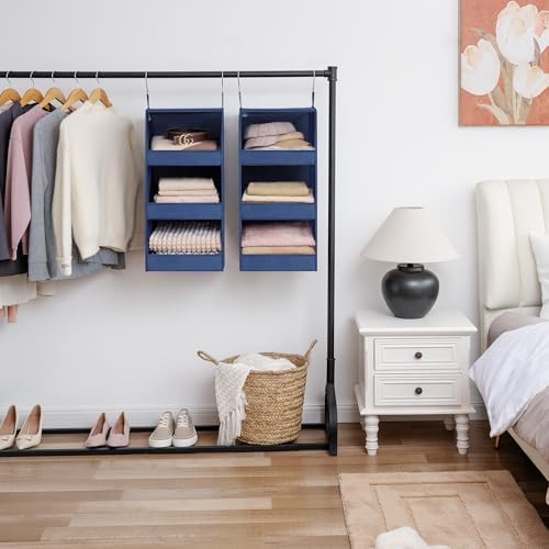 GRANNY SAYS 3-Shelf Hanging Closet Organizer, Foldable Storage, 2 Pack
