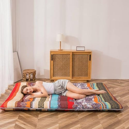 MAXYOYO Japanese Floor Mattress 4" Thick Full Size Foldable Futon Mattress