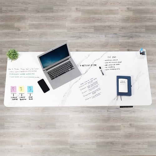 VIVO 60" x 24" White Marble Solid 1-Piece Table Top