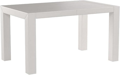 Mobili Fiver, Iacopo Extendable Dining Table, 55.1(86.6) x35.4 in, Ashwood White, for 6-10 People, Expandable Dining Table for Kitchen, Living Room, Italian Furniture