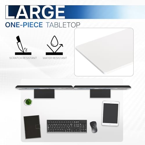 VIVO 48" x 30" White Solid 1-Piece Table Top