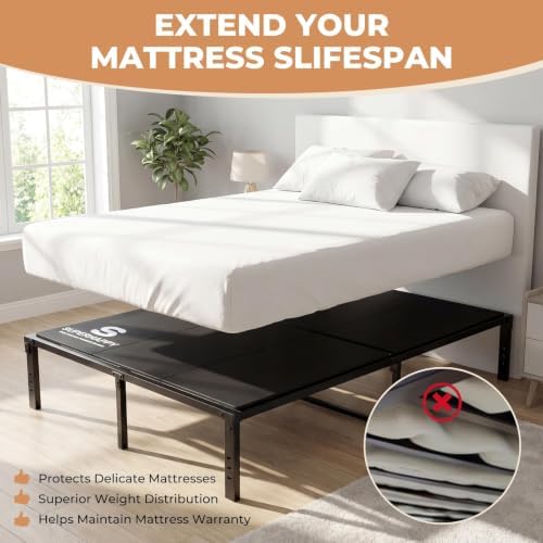 Bunkie Board Twin Size (38x75") - Heavy Duty Low Profile Bed Board for Mattress Support, Stops Sagging on Platform Beds & Sleeper Sofas - Breathable, Noise Minimizing & Moisture Resistant Foundation