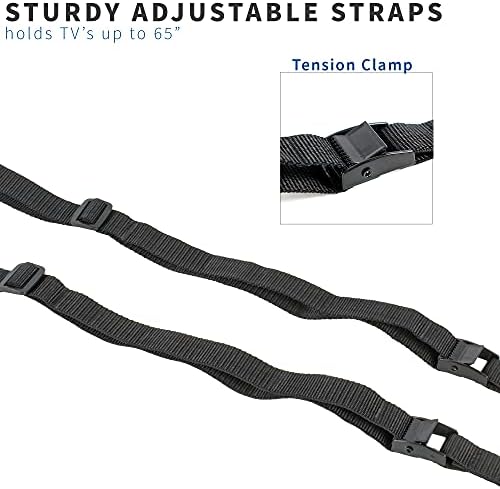 VIVO Black TV Anti-Tip Heavy Duty Dual Cable Kit, STAND-SK02