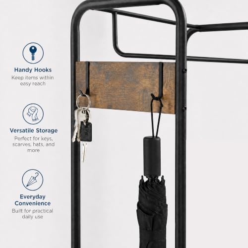 Garvee Clothes Rack Freestanding, Coat Rack with Shelf, Narrow Hall Tree