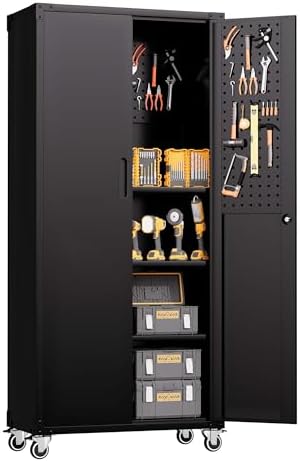 Metal Storage Cabinet for Garage, Tool Cabinet, Utility Cabinet
