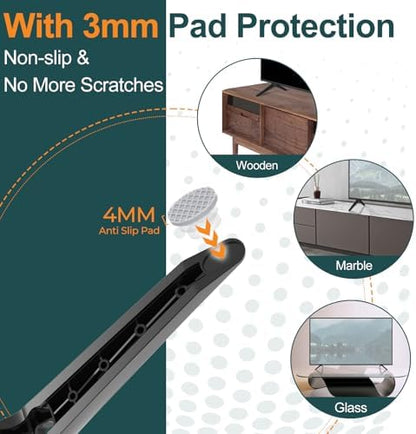 Yaotieci TV legs for TCL Roku TV Stand legs 55 inch 32 inch 50 inch 55S525 55S450F 55S410R 55S450R 50S450R 50S425 32S330 32S327 32S325 for TCL Roku TV Legs with Screws, Easy to Install