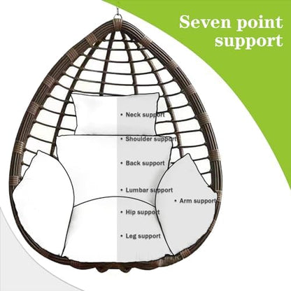 Egg Chair Cushion Replacement, Detachable Hanging Chair Cushion Washable, Thicken Hanging Basket Chair Cushions(Cushion only) (Hawaii)