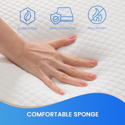 PayLessHere 14 Inch Gel Memory Foam Mattress/Medium-Firm Mattress/Fiberglass Free/CertiPUR-US Certified/Bed-in-a-Box/Cool Sleep & Comfy Support,Twin