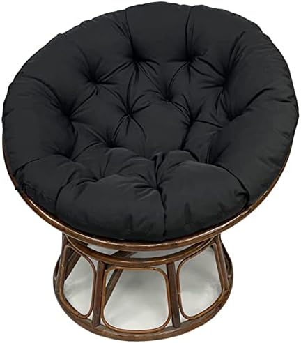 Lifup Water Resistant Papasan Chair Cushion Black Round 43"