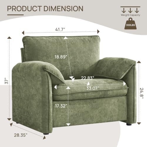 Oversized Accent Chair,Comfy Reading Chair,Armchair for Living Room,Bedroom