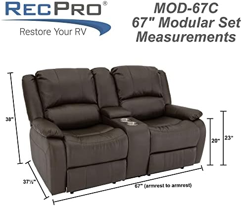 RecPro Charles RV Wall Hugger Recliner | 67" Chestnut