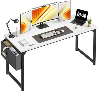 DUMOS 63" Computer Desk Home Office Desk, Gaming Desks, White