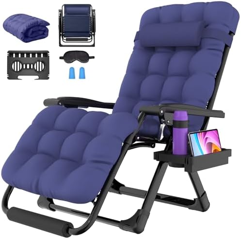 Suteck Oversized Zero Gravity Chair, 500LBS 29In XL Outdoor Recliner Chairs