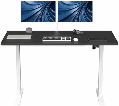 VIVO Electric Standing Desk, Smooth 3-Piece 60" x 30" Black Top