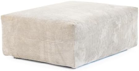 JACH 39.37" Oversized Ottoman Seater for Living Room, Deep Seat Extra Sofa Seater, Minimalist Chaise Ottoman, Modern Corduroy Ottomans for Living Room, Apartment, Beige ﻿