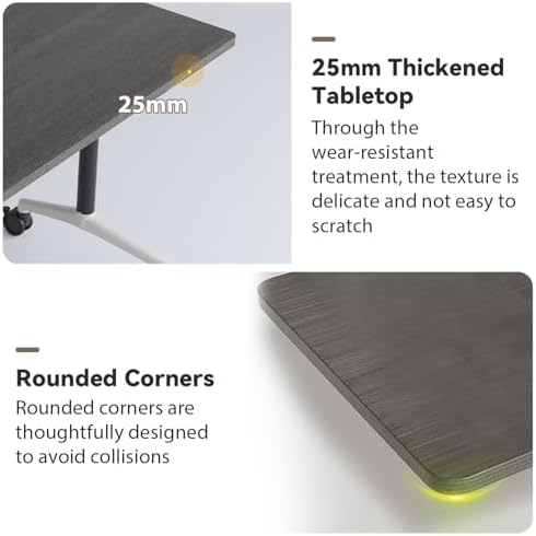 Folding Conference Room Tables, Seminar Conference Table Modern Flip Top Training Meeting Tables, Conference Room Table with Wheels for Home Office Classr,6 Pack 47.2inch
