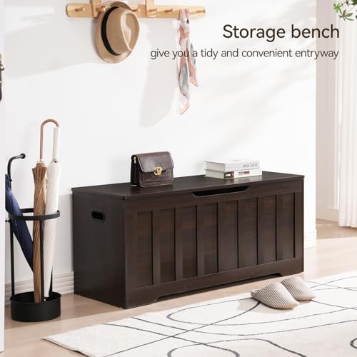 43.3" Storage Chest Extra Large, Storage Bench.(Espresso).