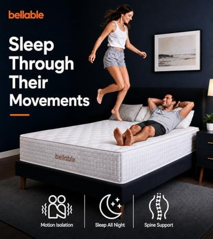 Full Size Mattress, 14 Inch Medium Firm Hybrid Full Mattress, Full Size Mattress in A Box, Memory Foam Individually Pocket Coils with Excellent Edge Support, Zone Support for Back Pain Relief