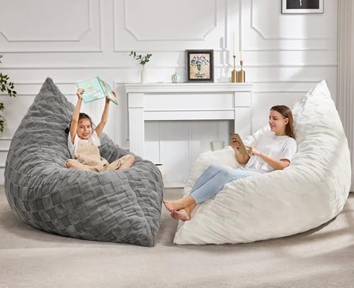 Hobestluk Adult Bean Bag Chair 3 in 1 Convertible Large Bean Bag Sofa