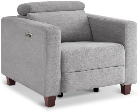MCombo Zero Wall Hugger Power Recliner Chair for Adult HL128 (Grey)