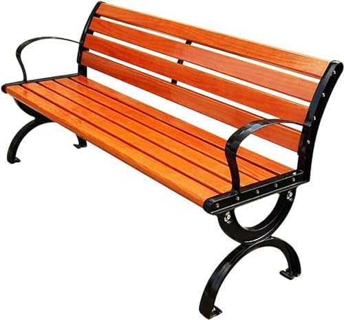 Garden Bench Outdoor Patio Park Bench Front Porch Furniture Terrace Bench Leisure Backrest Chair(150CM)